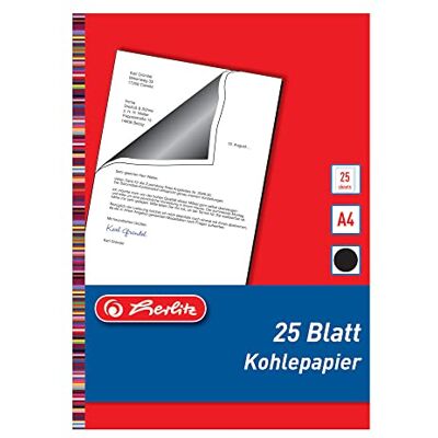 herlitz 10303725 Lot de 25 feuilles de papier carbone pour machine à écrire A4 (Noir) (Import Allemagne) herlitz 10303725 Lot de 25 feuilles de papier carbone pour machine à écrire A4 (Noir) (Import Allemagne)