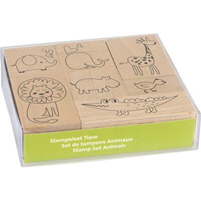 Ensemble de tampons Heyda Animaux Bébés - Bois VE=7 pièces Ensemble de tampons Heyda Animaux Bébés - Bois VE=7 pièces