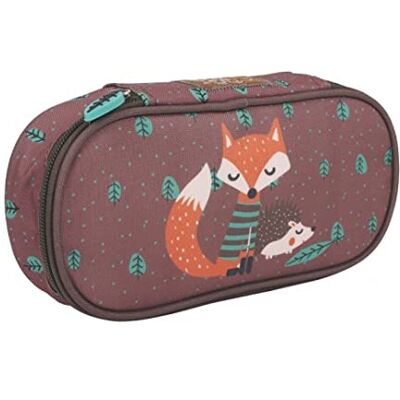 Perletti Étui ovale Renard - Trousse de papeterie Perletti Étui ovale Renard - Trousse de papeterie