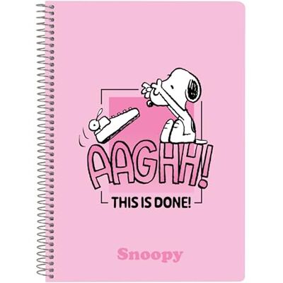 safta SNOOPY Cahier quatrième 80 feuilles, couverture rigide, 1 design, idéal pour les enfants de différents âges, confortable et polyvalent, qualité et résistance, 15,5 x 22 cm safta SNOOPY Cahier quatrième 80 feuilles, couverture rigide, 1 design, idéal pour les enfants de différents âges, confortable et polyvalent, qualité et résistance, 15,5 x 22 cm