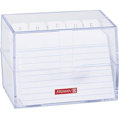 BRUNNEN 1020570 Index Card Box 12 x 9.5 x 6.5 cm Polystyrene Transparent BRUNNEN 1020570 Index Card Box 12 x 9.5 x 6.5 cm Polystyrene Transparent