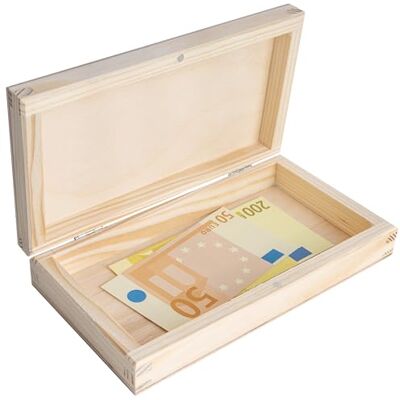Creative Boîte à Stylos en Bois avec Couvercle 18 x 10 x 3,5 cm Boîte de Rangement Bois de Pin Non Traité Creative Boîte à Stylos en Bois avec Couvercle 18 x 10 x 3,5 cm Boîte de Rangement Bois de Pin Non Traité