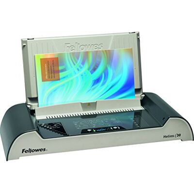 Fellowes Thermorelieur Helios 30, pour relier jusqu'à 300 feuilles A4, mise en veille auto, isolation de la chaleur, Noir et gris, 5641001 Fellowes Thermorelieur Helios 30, pour relier jusqu'à 300 feuilles A4, mise en veille auto, isolation de la chaleur, Noir et gris, 5641001