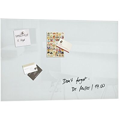 Sigel GL121 Tableau magnétique en verre premium, surface brillante, 60 x 40 cm, verre de sécurité, montage facile, 3 aimants néodyme inclus, super blanc Artverum Sigel GL121 Tableau magnétique en verre premium, surface brillante, 60 x 40 cm, verre de sécurité, montage facile, 3 aimants néodyme inclus, super blanc Artverum