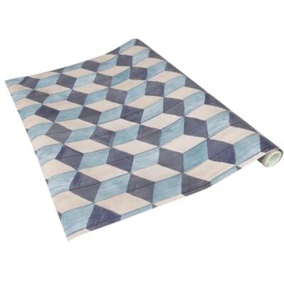 Venilia Greenline Film adhésif rétro Gris/bleu/jaune 45 cm x 2 m Épaisseur : 95 μ Film autocollant pour meubles, cuisine En plastique 100% recyclé Sans phtalates Fabriqué en UE Venilia Greenline Film adhésif rétro Gris/bleu/jaune 45 cm x 2 m Épaisseur : 95 μ Film autocollant pour meubles, cuisine En plastique 100% recyclé Sans phtalates Fabriqué en UE