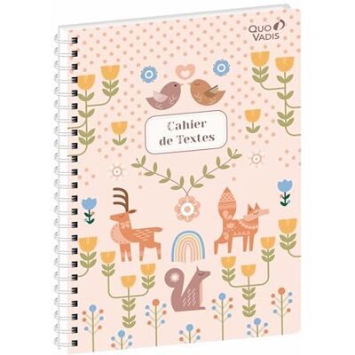 QUO VADIS Cahier de textes Spiralé Français Animascot Multicolore Journalier 15x21 cm Papier Clairefontaine blanc Fabrication française QUO VADIS Cahier de textes Spiralé Français Animascot Multicolore Journalier 15x21 cm Papier Clairefontaine blanc Fabrication française