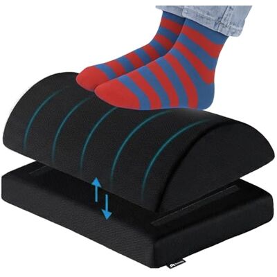 Homiely Repose-pieds sous le bureau, repose-pieds avec hauteur réglable, coussin repose-pieds en mousse antidérapante, maille respirante, coussin ergonomique pour un soutien supplémentaire des jambes Homiely Repose-pieds sous le bureau, repose-pieds avec hauteur réglable, coussin repose-pieds en mousse antidérapante, maille respirante, coussin ergonomique pour un soutien supplémentaire des jambes