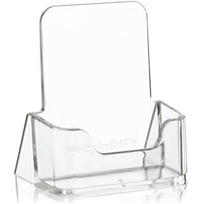 VITAdisplays Lot de 10 porte-cartes de visite, porte-cartes de visite, format portrait, transparent VITAdisplays Lot de 10 porte-cartes de visite, porte-cartes de visite, format portrait, transparent