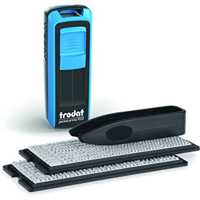 Trodat Pocket Printy 9512 Typomatic Tampon 4 lignes avec lettres 47 x 18 mm Trodat Pocket Printy 9512 Typomatic Tampon 4 lignes avec lettres 47 x 18 mm