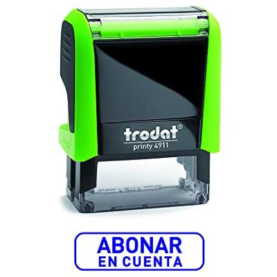 Trodat 4911 Printy Tampon formule commerciale avec texte ABONNER EN COMPTE, encreur automatique, taille de la plaque de texte 37 x 14 mm, bleu (8428447824225) Trodat 4911 Printy Tampon formule commerciale avec texte ABONNER EN COMPTE, encreur automatique, taille de la plaque de texte 37 x 14 mm, bleu (8428447824225)