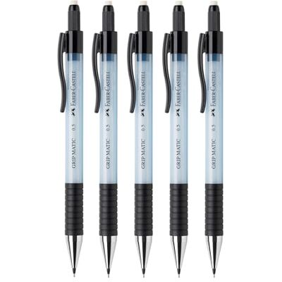 Faber-Castell 205203 Grip Matic Sky Blue Lot de 5 porte-mines Dureté B Mine 0,5 mm + gomme Faber-Castell 205203 Grip Matic Sky Blue Lot de 5 porte-mines Dureté B Mine 0,5 mm + gomme