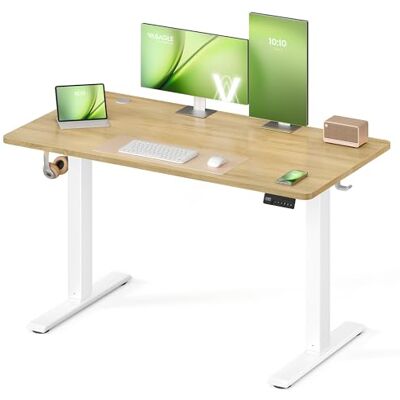 VASAGLE Bureau Assis Debout Électrique, 120 x 60 x (72-120) cm Table de Travail Réglable en Hauteur, Moteur Silencieux, Rappel de Sédentarité, Jaune et Blanc, Collection BALOK LSD312YA03 VASAGLE Bureau Assis Debout Électrique, 120 x 60 x (72-120) cm Table de Travail Réglable en Hauteur, Moteur Silencieux, Rappel de Sédentarité, Jaune et Blanc, Collection BALOK LSD312YA03