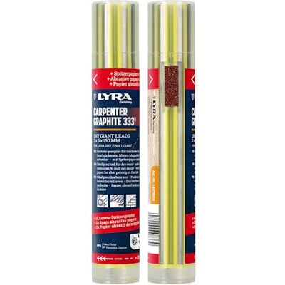 LYRA Dry Giant 333® Lot de 12 mines de rechange rondes pour bois sec 2 x 5 x 150 mm LYRA Dry Giant 333® Lot de 12 mines de rechange rondes pour bois sec 2 x 5 x 150 mm