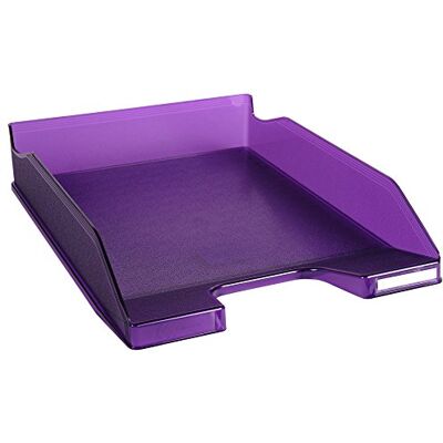 EXACOMPTA 11319D linicolor Lot de 6 Corbeille à courrier Violet translucide EXACOMPTA 11319D linicolor Lot de 6 Corbeille à courrier Violet translucide