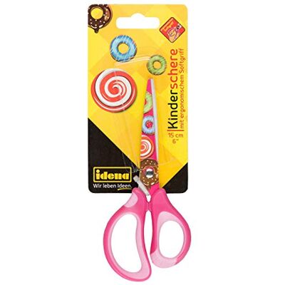 Idena 14027 Ciseaux souples avec motif donut, rose, 1 pièce Idena 14027 Ciseaux souples avec motif donut, rose, 1 pièce