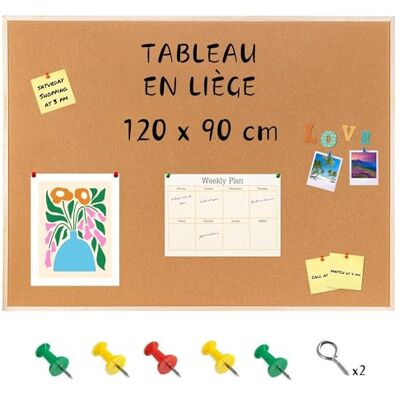 Creative Tableau Liege Mural 120 x 90 cm (+/- 2 cm) Panneau Liege Mural Tableau Liège Tableau Cuisine Petit Bureau Vision Board Inclus Punaises Creative Tableau Liege Mural 120 x 90 cm (+/- 2 cm) Panneau Liege Mural Tableau Liège Tableau Cuisine Petit Bureau Vision Board Inclus Punaises