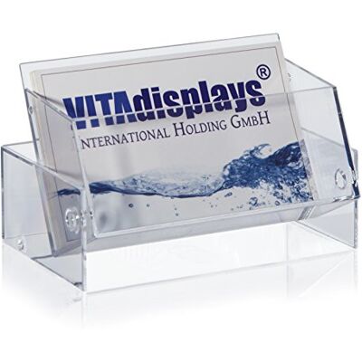 VITAdisplays Lot de 5 boîtes de rangement pour cartes de visite Transparent Pour foires et bureau VITAdisplays Lot de 5 boîtes de rangement pour cartes de visite Transparent Pour foires et bureau