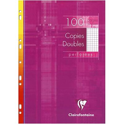 Clairefontaine Metric Copies doubles perforées 21 x 29,7 cm 100 pages Blanc Clairefontaine Metric Copies doubles perforées 21 x 29,7 cm 100 pages Blanc