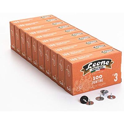 Dell 1000 pointes en acier N°3 Diam. 11,5 mm Queue de 10 boîtes de 100 pièces Made in Italy Dell 1000 pointes en acier N°3 Diam. 11,5 mm Queue de 10 boîtes de 100 pièces Made in Italy