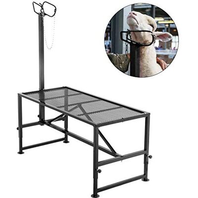 VEVOR Support pour bétail 130x59 cm support de parage avec pièce de tête droite, support de parage pour chèvre avec cadre en métal robuste, support de tonte pour mouton, support de parage pour bétail VEVOR Support pour bétail 130x59 cm support de parage avec pièce de tête droite, support de parage pour chèvre avec cadre en métal robuste, support de tonte pour mouton, support de parage pour bétail