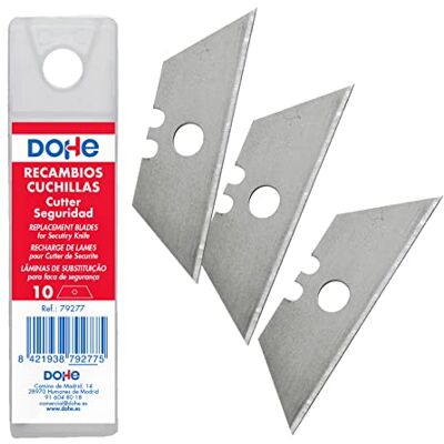DOHE Boîte de 10 étuis de 10 lames trapèzes pour cutter de sécurité DOHE Boîte de 10 étuis de 10 lames trapèzes pour cutter de sécurité