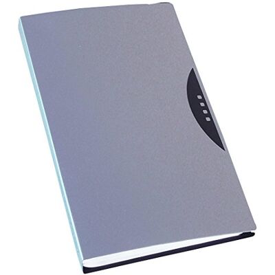 Fellowes 40349 Office Suites Porte-cartes de visite avec 120 compartiments, argent Fellowes 40349 Office Suites Porte-cartes de visite avec 120 compartiments, argent
