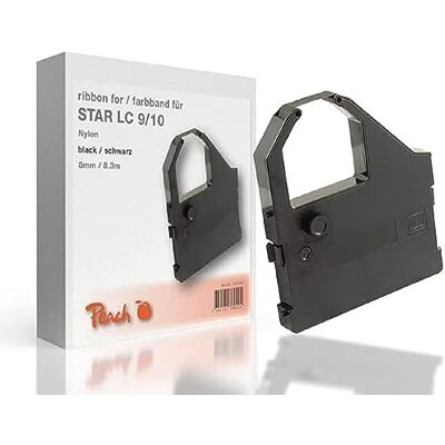 Peach Ruban encreur en nylon pour Star LC 9/10 Noir 8 mm/8,3 m Peach Ruban encreur en nylon pour Star LC 9/10 Noir 8 mm/8,3 m