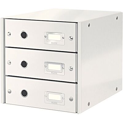 Leitz Bloc de Classement, 3 Tiroirs, A4, Click & Store, 60480001 Blanc Leitz Bloc de Classement, 3 Tiroirs, A4, Click & Store, 60480001 Blanc