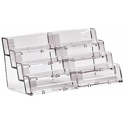 Taymar 8BC93 Porte-cartes de visite 2 x 4 étages Transparent Taymar 8BC93 Porte-cartes de visite 2 x 4 étages Transparent
