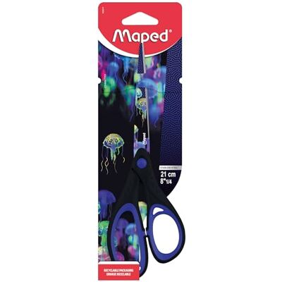 Maped Ciseaux 21 cm Deepsea Paradise Anneaux Confortables avec Revêtement Soft Lames en Acier Inoxydable Ciseaux de Bureau Maped Ciseaux 21 cm Deepsea Paradise Anneaux Confortables avec Revêtement Soft Lames en Acier Inoxydable Ciseaux de Bureau