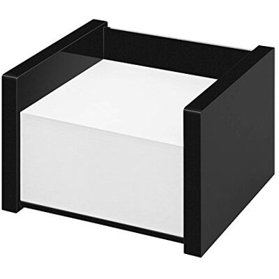 WEDO Black Office 637001 Boîte à notes en verre acrylique avec 500 feuilles de papier à notes et pieds en caoutchouc 10,9 x 10 x 7,5 cm Noir WEDO Black Office 637001 Boîte à notes en verre acrylique avec 500 feuilles de papier à notes et pieds en caoutchouc 10,9 x 10 x 7,5 cm Noir