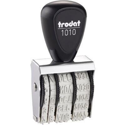 Trodat Blister Dater 1010 Classic Encrage séparé Format d'impression 4 x 26 mm B1094 Date en français Tampon noir Trodat Blister Dater 1010 Classic Encrage séparé Format d'impression 4 x 26 mm B1094 Date en français Tampon noir