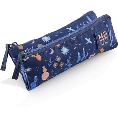 Miquelrius , Trousse double compartiment, mini trousse scolaire, fermetures éclair en plastique résistant, poignées métalliques extra longues, trousse de 200 x 90 x 15 mm, Desert, bleu marine, 200 x 90 Miquelrius , Trousse double compartiment, mini trousse scolaire, fermetures éclair en plastique résistant, poignées métalliques extra longues, trousse de 200 x 90 x 15 mm, Desert, bleu marine, 200 x 90
