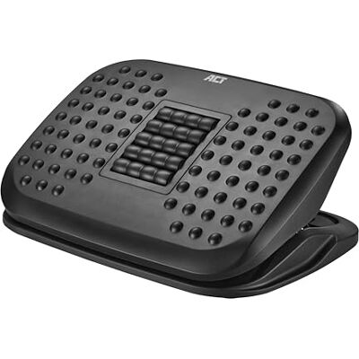 ACT AC8020 Repose-pieds ergonomique avec roulettes de massage, hauteur réglable et inclinable, rembourrage en caoutchouc antidérapant ACT AC8020 Repose-pieds ergonomique avec roulettes de massage, hauteur réglable et inclinable, rembourrage en caoutchouc antidérapant