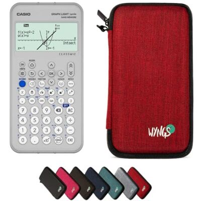 Casio Graph Light Calculatrice graphique avec étui de protection WYNGS Rouge Casio Graph Light Calculatrice graphique avec étui de protection WYNGS Rouge