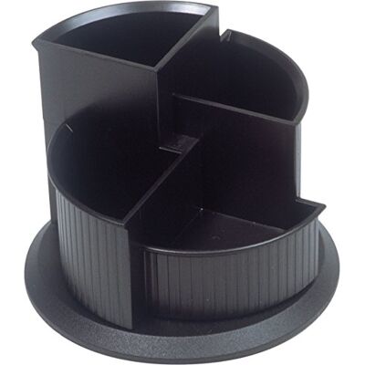 Helit H6390595 Pot à crayons pivotant Linear Ø 150 mm, hauteur 112 mm (Noir) Helit H6390595 Pot à crayons pivotant Linear Ø 150 mm, hauteur 112 mm (Noir)