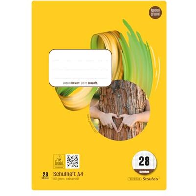 Staufen Style Cahier d'école – 5 cahiers de 32 feuilles chacun, format A4, linéature 28 (carreaux de 5 mm avec marges), papier 80 g/m² Staufen Style Cahier d'école – 5 cahiers de 32 feuilles chacun, format A4, linéature 28 (carreaux de 5 mm avec marges), papier 80 g/m²