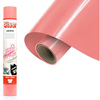 SISER EcoStretch Corail, 30 cm x 0,5 m, vinyle thermotransférable thermocollant pour la personnalisation des vêtements et des vêtements de sport, matériel de loisirs créatifs, facile à couper. SISER EcoStretch Corail, 30 cm x 0,5 m, vinyle thermotransférable thermocollant pour la personnalisation des vêtements et des vêtements de sport, matériel de loisirs créatifs, facile à couper.