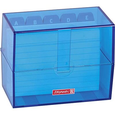 BRUNNEN 102057033 Boîte à cartes, 12 x 9, 5 x 6,5 cm, (pour cartes au format A7), en polystyrène, azur, code couleur BRUNNEN 102057033 Boîte à cartes, 12 x 9, 5 x 6,5 cm, (pour cartes au format A7), en polystyrène, azur, code couleur