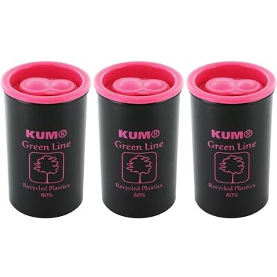 KUM AZ349.00.16-R Taille-crayon avec support Green Line 1870, 3 taille-crayons rouge, durable KUM AZ349.00.16-R Taille-crayon avec support Green Line 1870, 3 taille-crayons rouge, durable