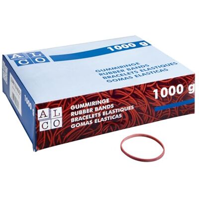 Alco 742/1 Élastiques de bureau Rouge Diamètre 25 mm 1 kg (Import Royaume Uni) Alco 742/1 Élastiques de bureau Rouge Diamètre 25 mm 1 kg (Import Royaume Uni)