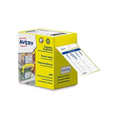 Étiquettes de traçabilité Avery 200 pour aliments congelés Étiquettes de traçabilité Avery 200 pour aliments congelés