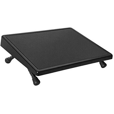 WEDO 103211501 Repose-pieds EDV, tôle d'acier, revêtement en caoutchouc antidérapant, inclinaison 4 niveaux, bords arrondis, pieds en caoutchouc, certifié TÜV/GS, noir WEDO 103211501 Repose-pieds EDV, tôle d'acier, revêtement en caoutchouc antidérapant, inclinaison 4 niveaux, bords arrondis, pieds en caoutchouc, certifié TÜV/GS, noir
