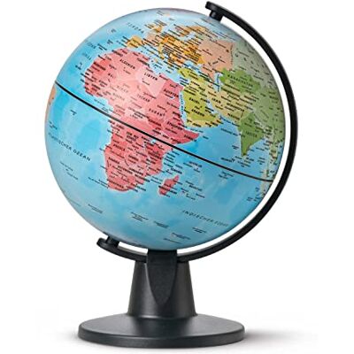 Idena 22068 Globe avec carte politique, environ 11 cm de diamètre, idéal pour l'école Idena 22068 Globe avec carte politique, environ 11 cm de diamètre, idéal pour l'école