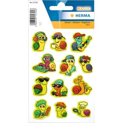 HERMA Autocollants en forme de coquille d'escargot néon pour enfants et tout-petits Avec motif d'escargot Pour album photo, scrapbooking, cadeau d'anniversaire, lettres, bricolage HERMA Autocollants en forme de coquille d'escargot néon pour enfants et tout-petits Avec motif d'escargot Pour album photo, scrapbooking, cadeau d'anniversaire, lettres, bricolage