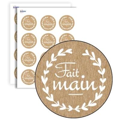 Avery 140 Etiquettes Fait Main Rondes Autocollantes 35 Mm Papier Recyclé Fait Main 4 Planches A4 De Stickers Pour Entrepreneurs, Smallbusiness, Diy, Scrapbooking Avery 140 Etiquettes Fait Main Rondes Autocollantes 35 Mm Papier Recyclé Fait Main 4 Planches A4 De Stickers Pour Entrepreneurs, Smallbusiness, Diy, Scrapbooking