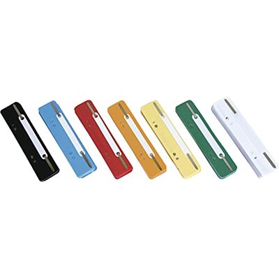 DONAU 7792925PL-99 Lot de 25 relieurs, en polypropylène avec bande de recouvrement en métal, dimensions : 150 x 34 mm, pour bureau, école, couleurs assorties DONAU 7792925PL-99 Lot de 25 relieurs, en polypropylène avec bande de recouvrement en métal, dimensions : 150 x 34 mm, pour bureau, école, couleurs assorties