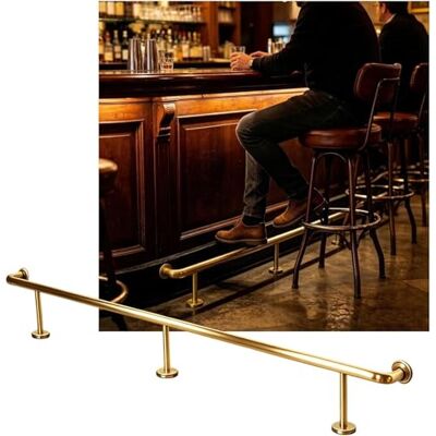 Cuccioletti CucCe Repose-pieds de bar Kit de repose-pieds de barre for intérieur, supports de repose-pieds de barre for restaurant, cuisine, bibliothèque, bureau de réception Cuccioletti CucCe Repose-pieds de bar Kit de repose-pieds de barre for intérieur, supports de repose-pieds de barre for restaurant, cuisine, bibliothèque, bureau de réception