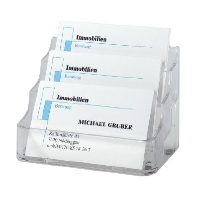 Sigel Porte-cartes de visite VA130, 3 compartiments, pour jusqu'à 210 cartes, transparent Sigel Porte-cartes de visite VA130, 3 compartiments, pour jusqu'à 210 cartes, transparent