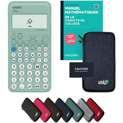 Casio Fx-92 Collège avec étui de protection bleu & cahier (88 pages, DIN A5) Calculatrice scientifique Smart Set Casio Fx-92 Collège avec étui de protection bleu & cahier (88 pages, DIN A5) Calculatrice scientifique Smart Set